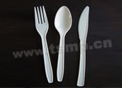 plastic spoon and fork